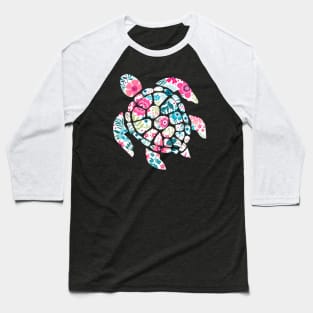 Turtle Floral Flower Turtles Lover Gifts Baseball T-Shirt